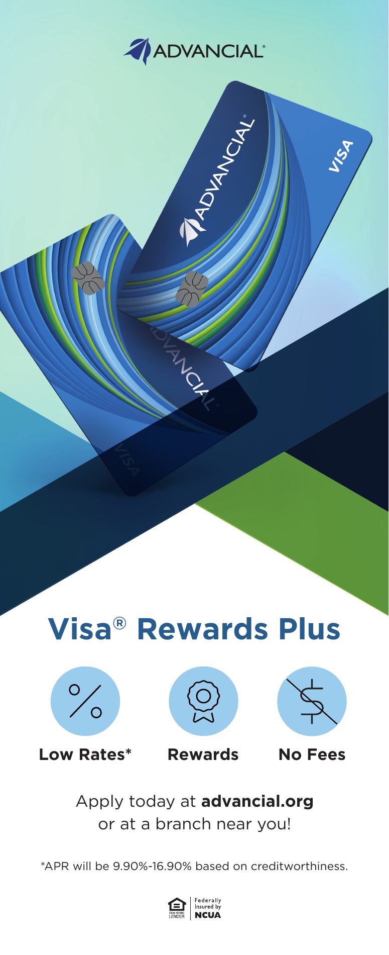 Pull-up banner: Visa Rewards Plus