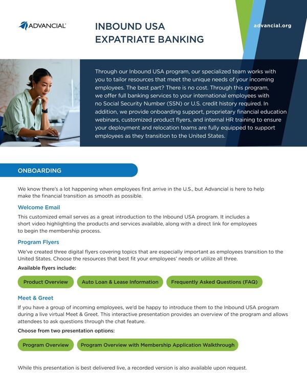 Expatriate banking flyer